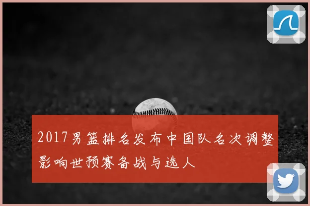 2017男篮排名发布中国队名次调整影响世预赛备战与选人